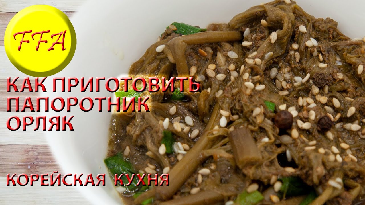 Что приготовить из засушенного папоротника. Корейская закуска из сухого папоротника орляка
