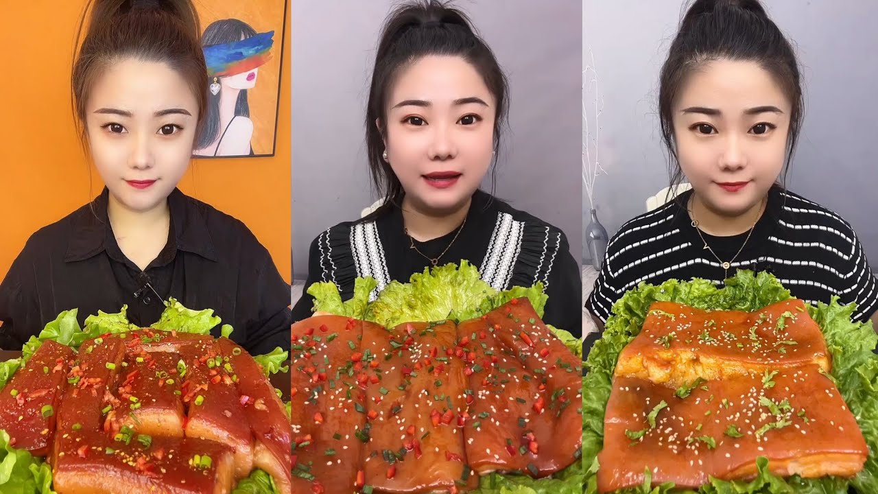 Yummy #:Eat sea conch pig brain belly pork bone head pig ,#mukbang #belly #pork #cooking 