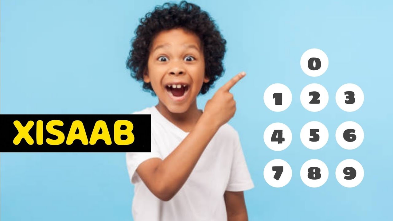 Xisaab 1-10 Somali ,Numbers in Somali language, bar caruurta xisaabta.