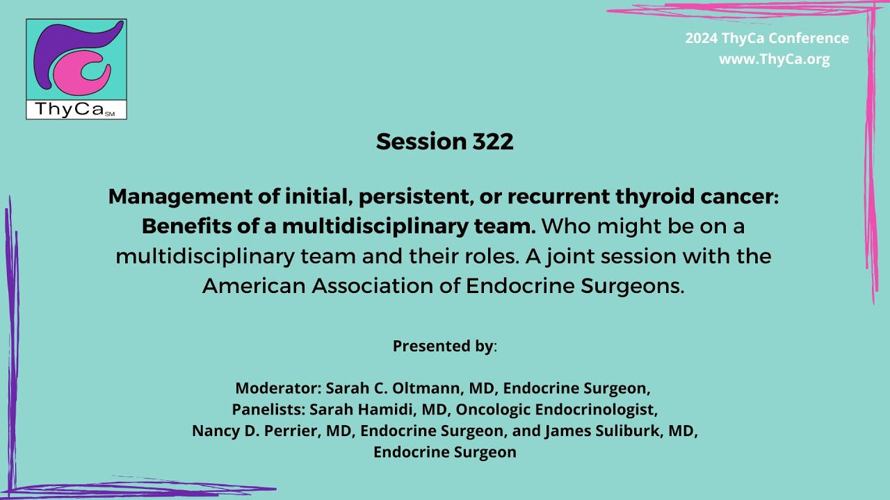 322 Management of initial, persistent, or recurrent thyroid cancer