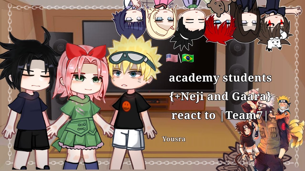 academy students react to{+Neji and Gaara}react to|Team7♡|Yousra/🇧🇷-🇺🇸/