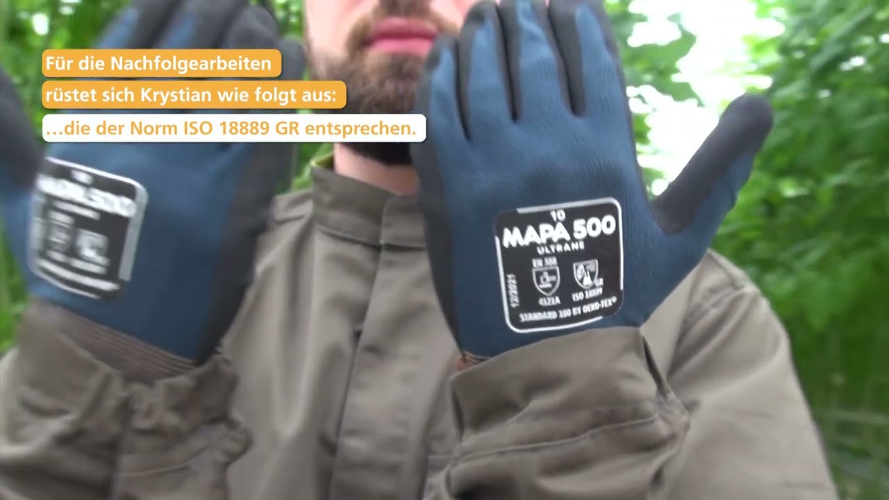Anwenderschutz bei Nachfolgearbeiten im Gewächshaus