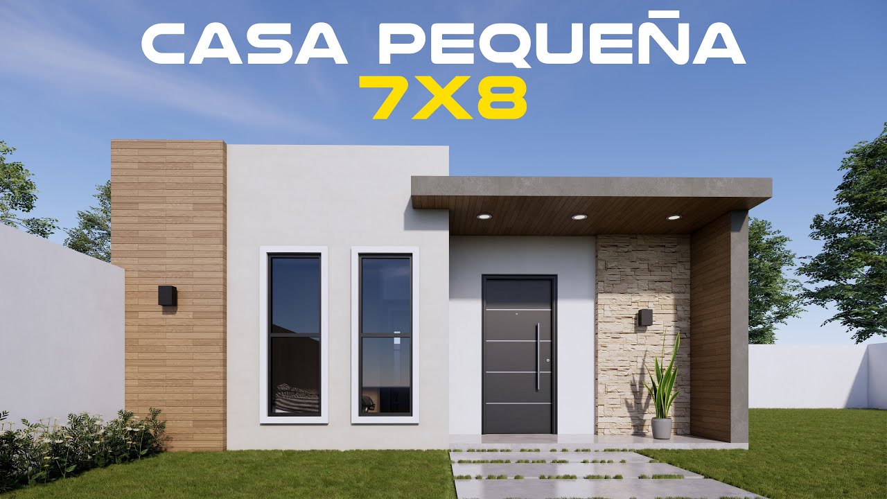 Peque&ntilde;a por Fuera, Incre&iacute;ble por Dentro: Casa Moderna 7x8