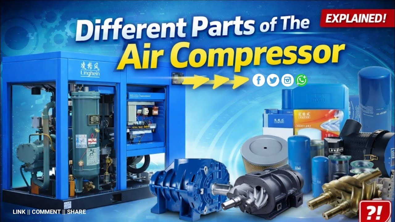 Different Parts of The  Air Compressor