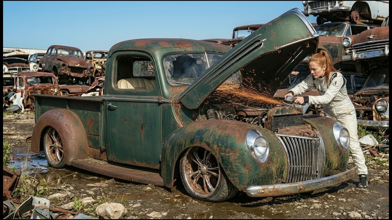 I Found a Forgotten 1942 Ford Pickup! | Oddly Satisfying ASMR Car Restoration