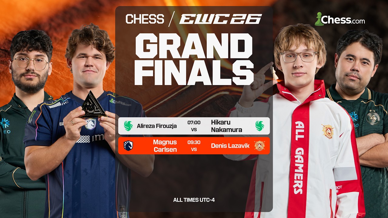 EWC 2026 - CHESS - Magnus v. Denis For The Crown!! Hikaru v. Alireza For 3rd Place! GRAND FINAL