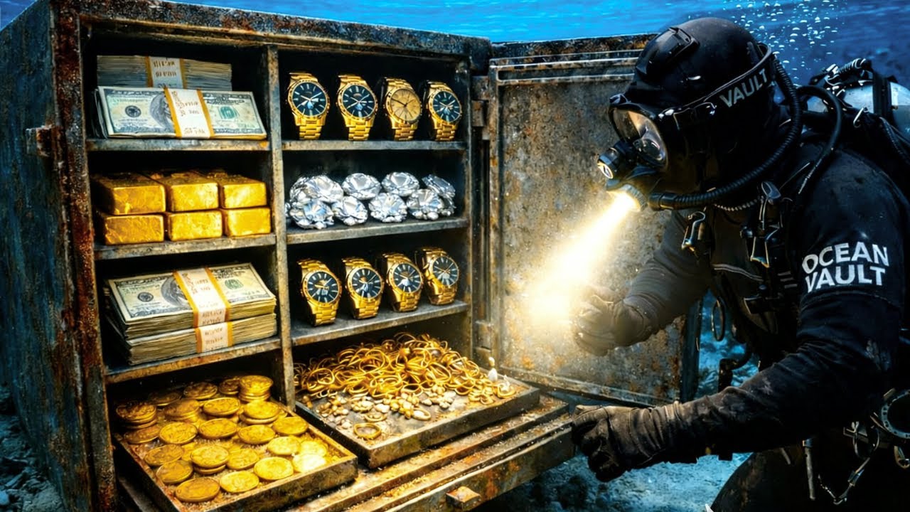 Gold, Rolex Watches, Cash & Diamonds Found Inside a Sunken Ocean Safe