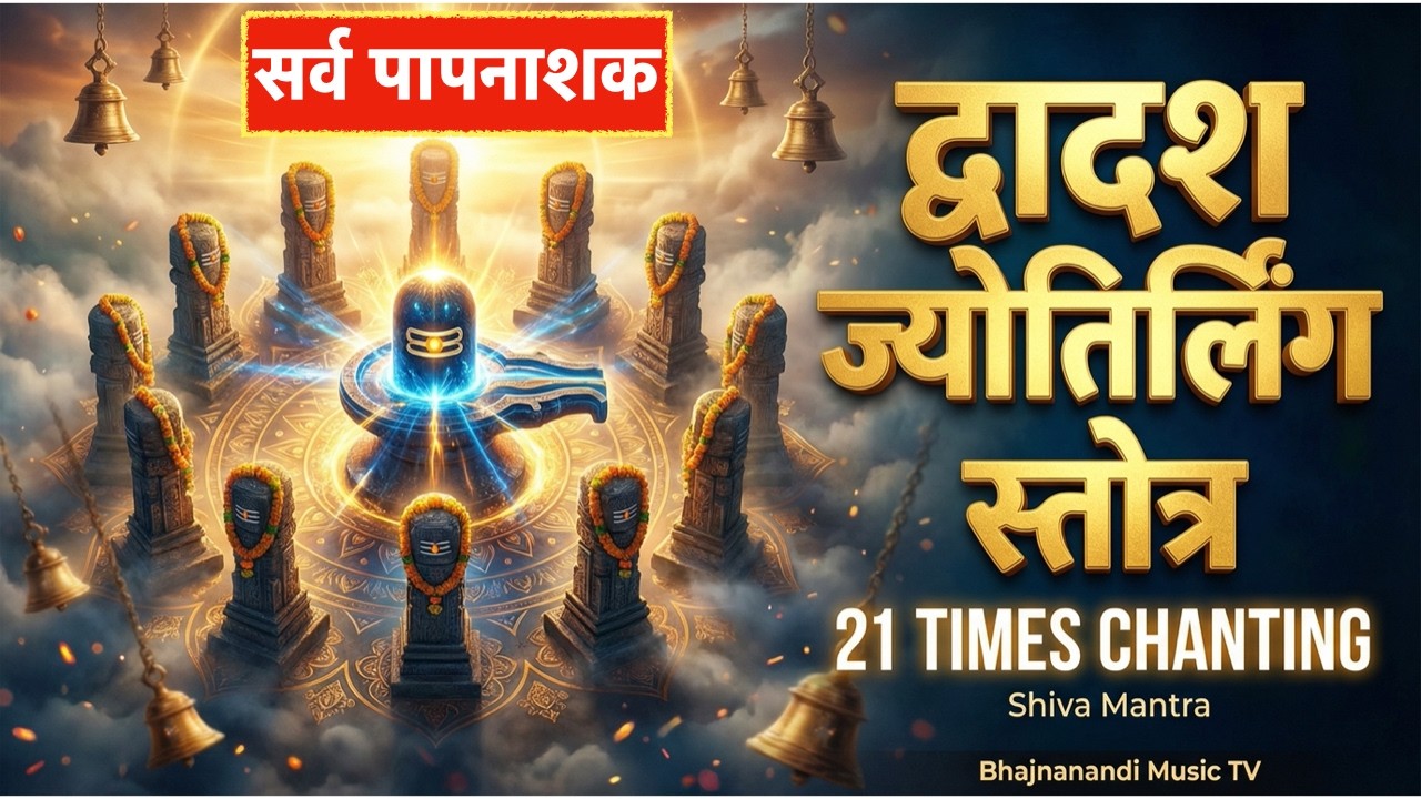 12 Jyotirlinga Stotram 21 Times Chanting | द्वादश ज्योतिर्लिंग स्तोत्र || Bhajnanandi Music TV ||B21
