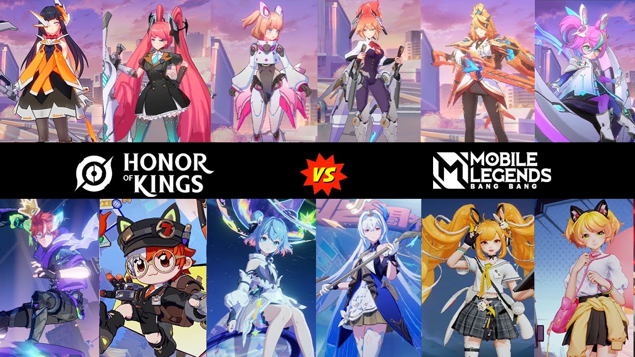 Mobile Legends vs Honor of Kings : Manga Crossover vs Aspirant | Skin Effects