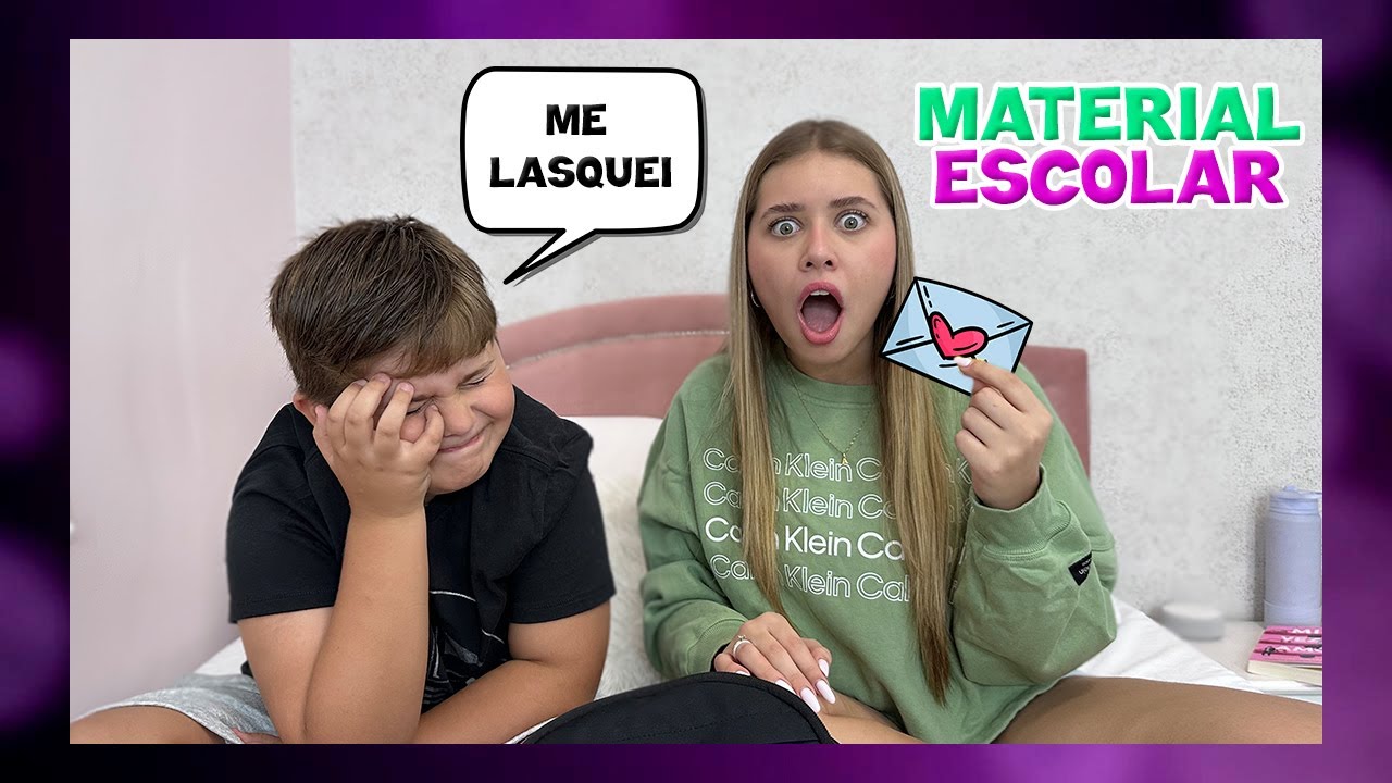 REAGINDO AO MATERIAL ESCOLAR DO MEU IRMÃO - Luiza Vinco