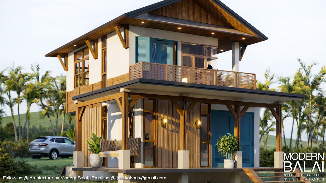 MODERN TROPICAL BEACH HOUSE DESIGN IDEA 4X11 METERS | MODERN BALAI