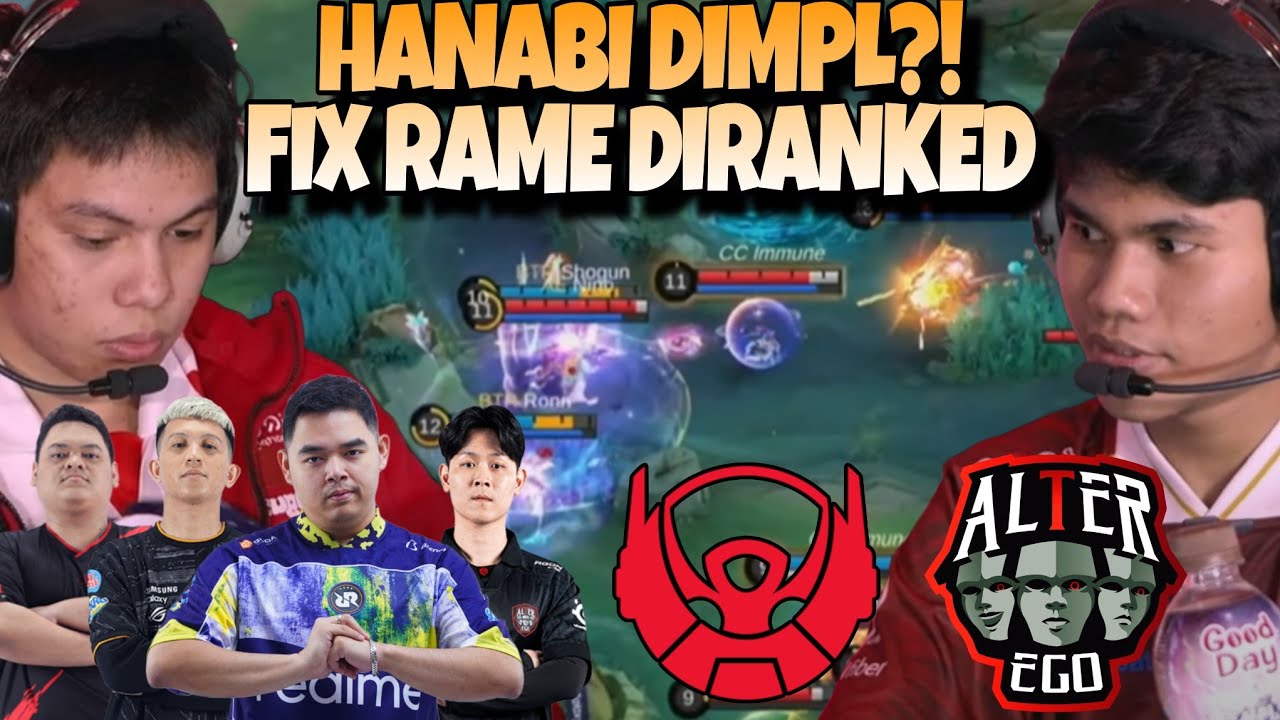 HANABI KELUAR DI MPL !! FIX DIRANKED PADA PICK HANABI !! ALTER EGO VS BIGETRON MATCH 1 - MPL S16