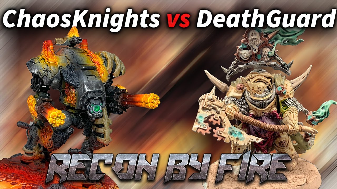 New Chaos Knights vs Death Guard RBF43 #battlereport #chaosknights #deathguard  #warhammer40k