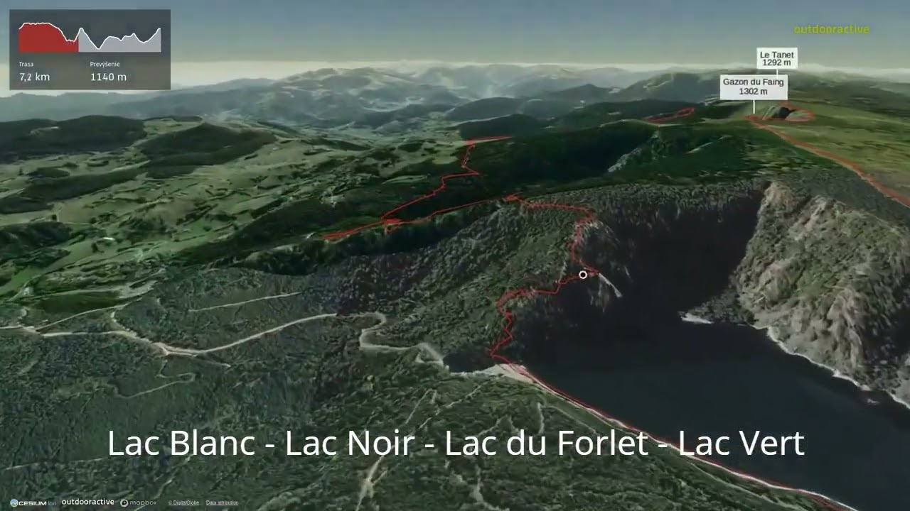 Lac Blanc - Lac Noir - Lac du Forlet - Lac Vert ∆ hiking trails ∆ 3d-trail.com/france/