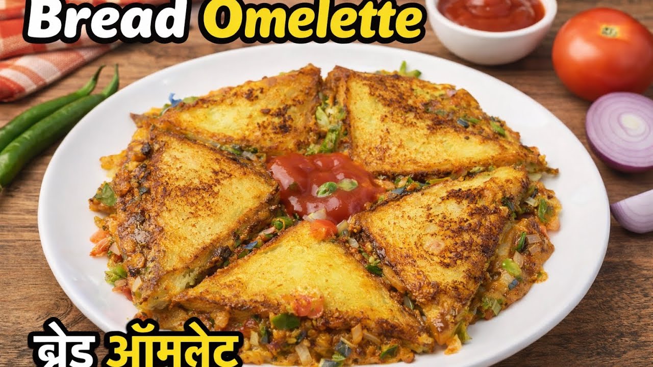 Crispy Bread Omelette Recipe 😋 | झटपट ब्रेड ऑमलेट रेसिपी | Easy Breakfast | By Mom’s Kitchen #simple