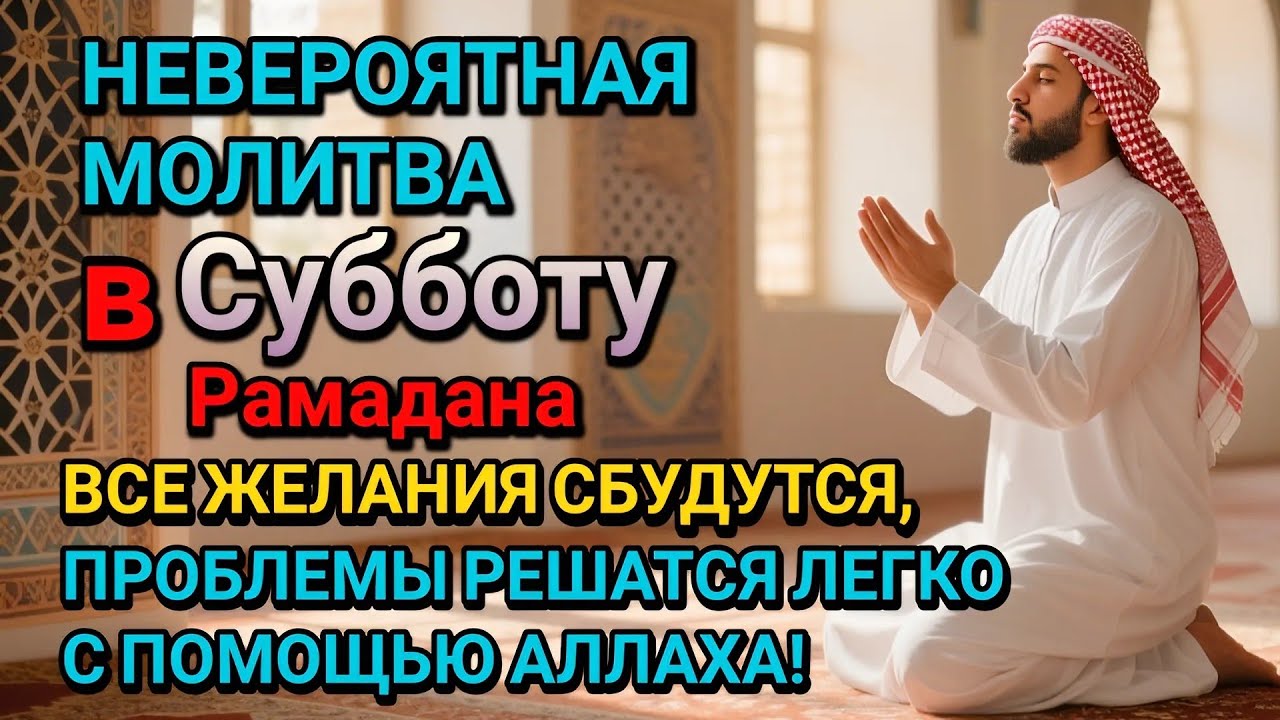 Невероятная молитва в Субботу в месяце Рамадана! Все желания сбудутся, и проблемы исчезнут