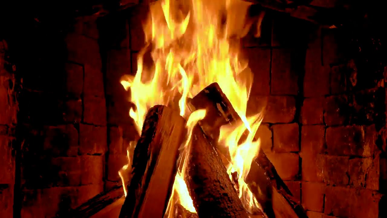 Real Fireplace for 10 Hours (4K) with crackling sound