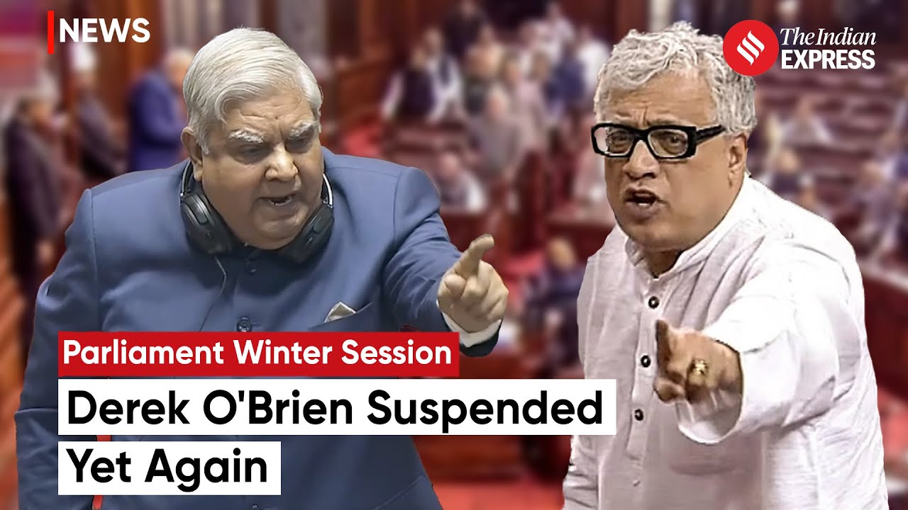 Derek O'Brien Suspended For Rest Of The Parliament Winter Session | Derek O'Brien Jagdeep Dhankhar
