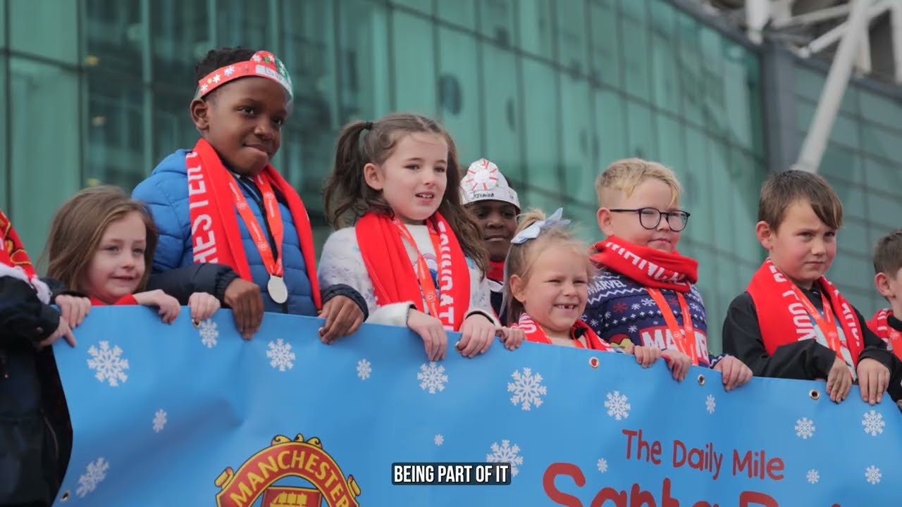The Daily Mile Santa Run at Old Trafford 🎄