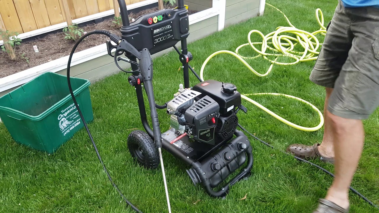 How to power wash, using Kohler 3000 psi gas powered unit