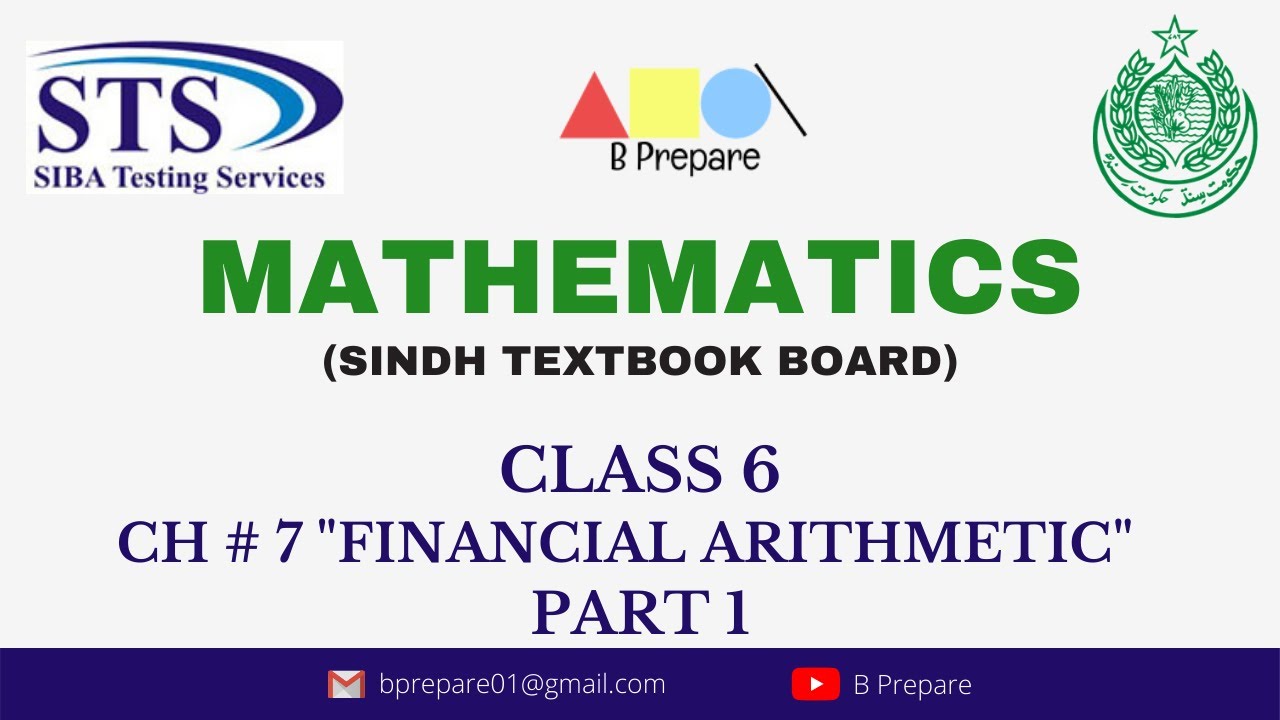 Mathematics for PST JEST (Class 6 Chapter 7 