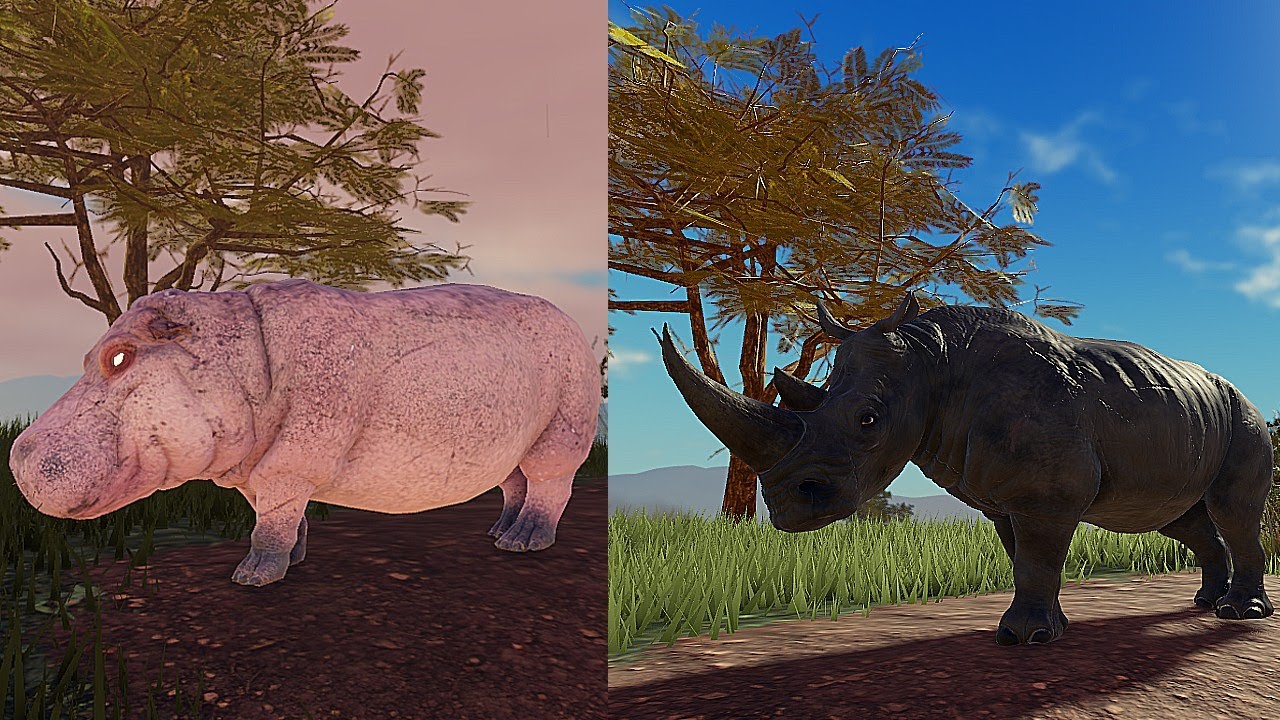 o HIPOPÓTAMO! ou RINOCERONTE! no Savannah Life ROBLOX