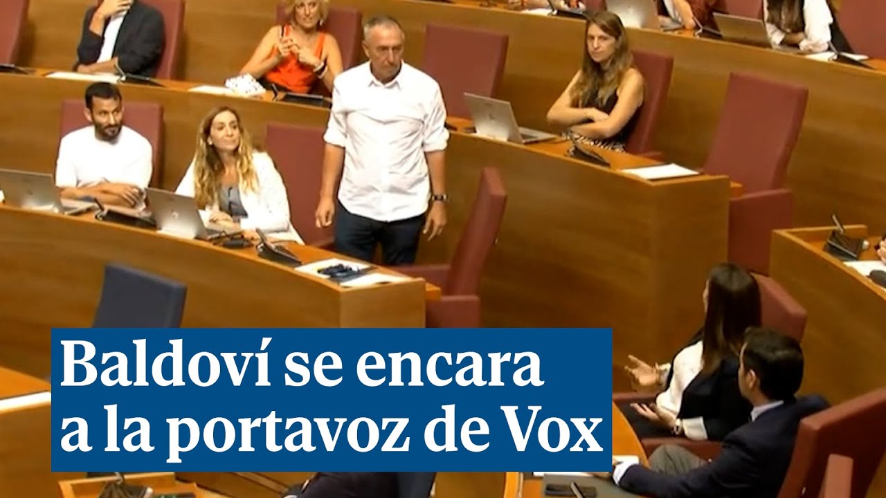Joan Baldoví se encara con la portavoz de Vox en las Cortes Valencianas: 