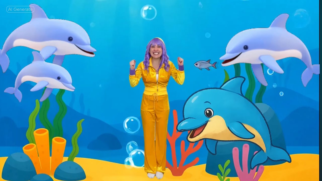 Dive In! 🌊 Underwater Adventure Workout! Help Find Bubbles the Lost Dolphin with Jessie! 🐬