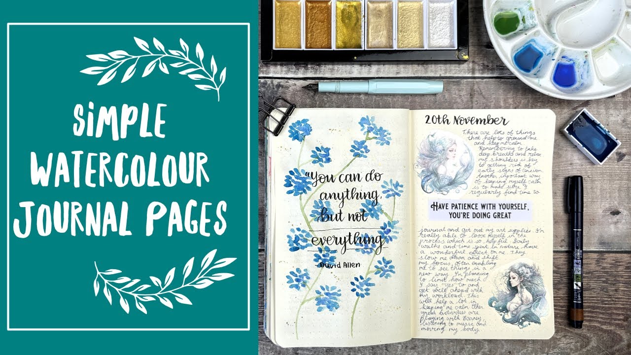 Simple Watercolour Journal Pages