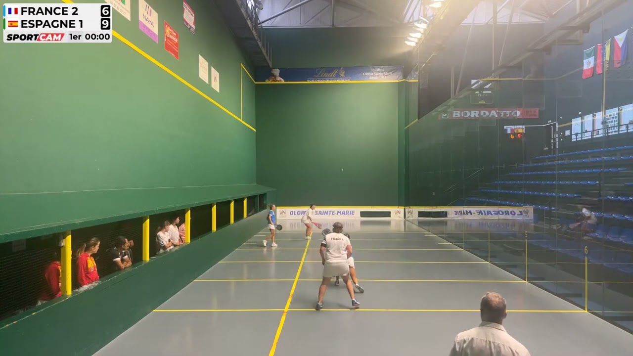 Championnat d&rsquo;Europe Trinquet 1&deg; Demi finale Paleta gomme Fem 1080p 60fps H264 128kbit AAC