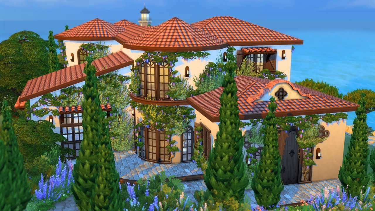 Mexican Hacienda inspired House | The Sims 4 Speed Build (NO CC)