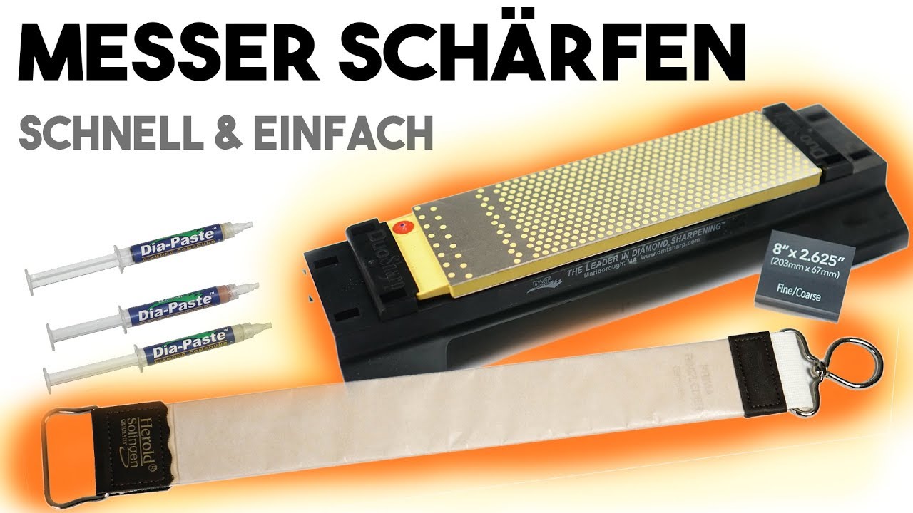 Messer schärfen: Schleifstein-Review, Tips & Tricks zu Belgischer Brocken, Diamantschärfer, ect.