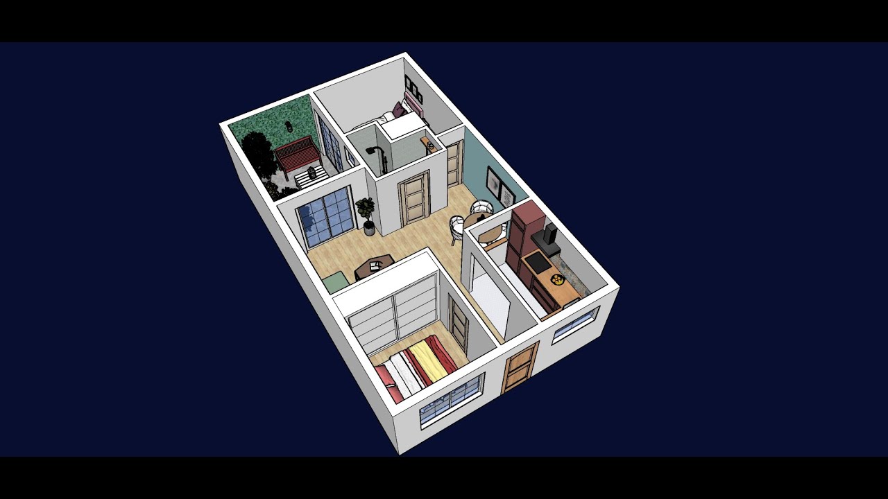 CASA 6x10 CON 2 HABITACIONES
