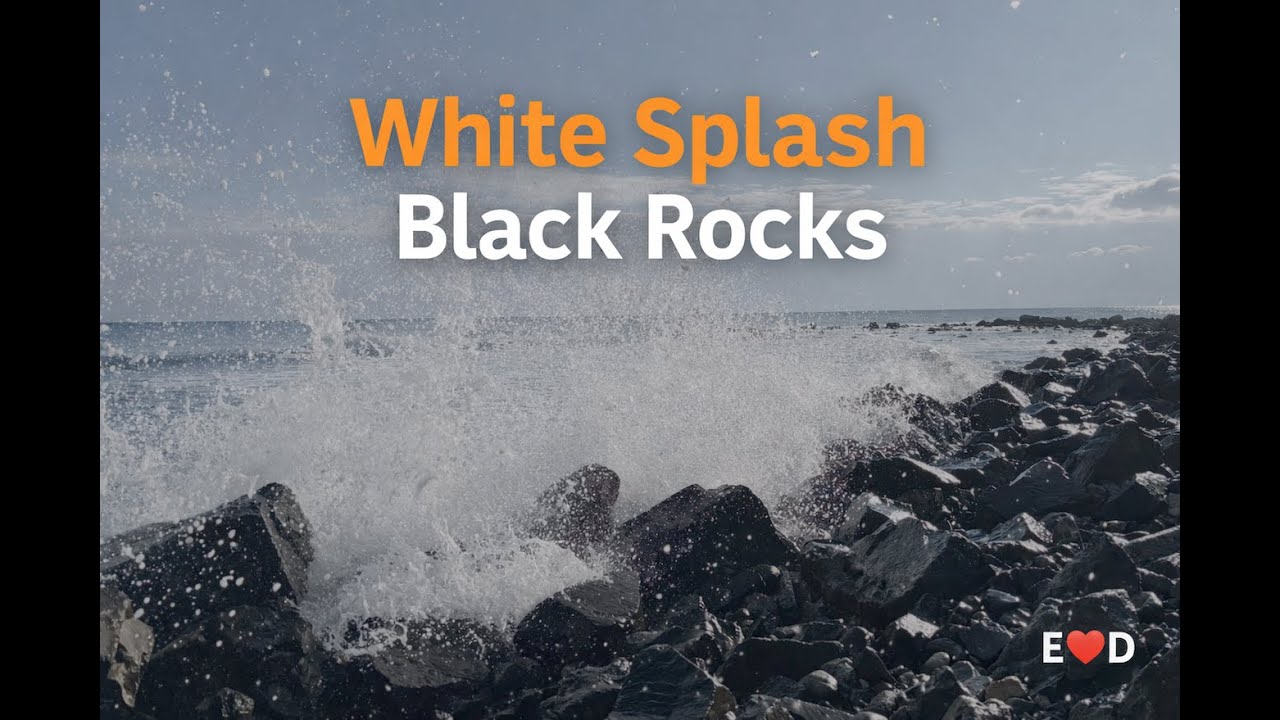 Ocean Waves on Black Rocks 🌊 Deep Calm ASMR for Sleep & Relaxation