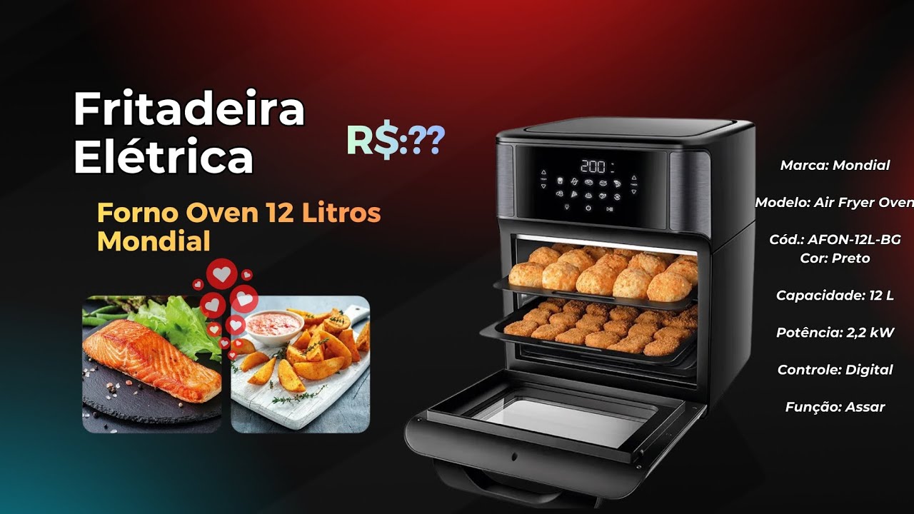 Air Fryer Oven Mondial 12 Litros | A Mais Completa? 🍟