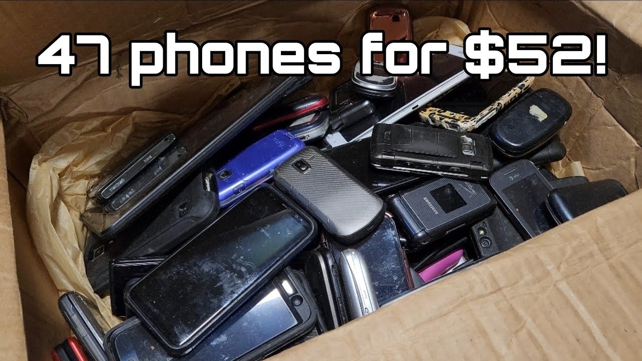 I bought a HUGE phone lot for $52! (Unboxing)