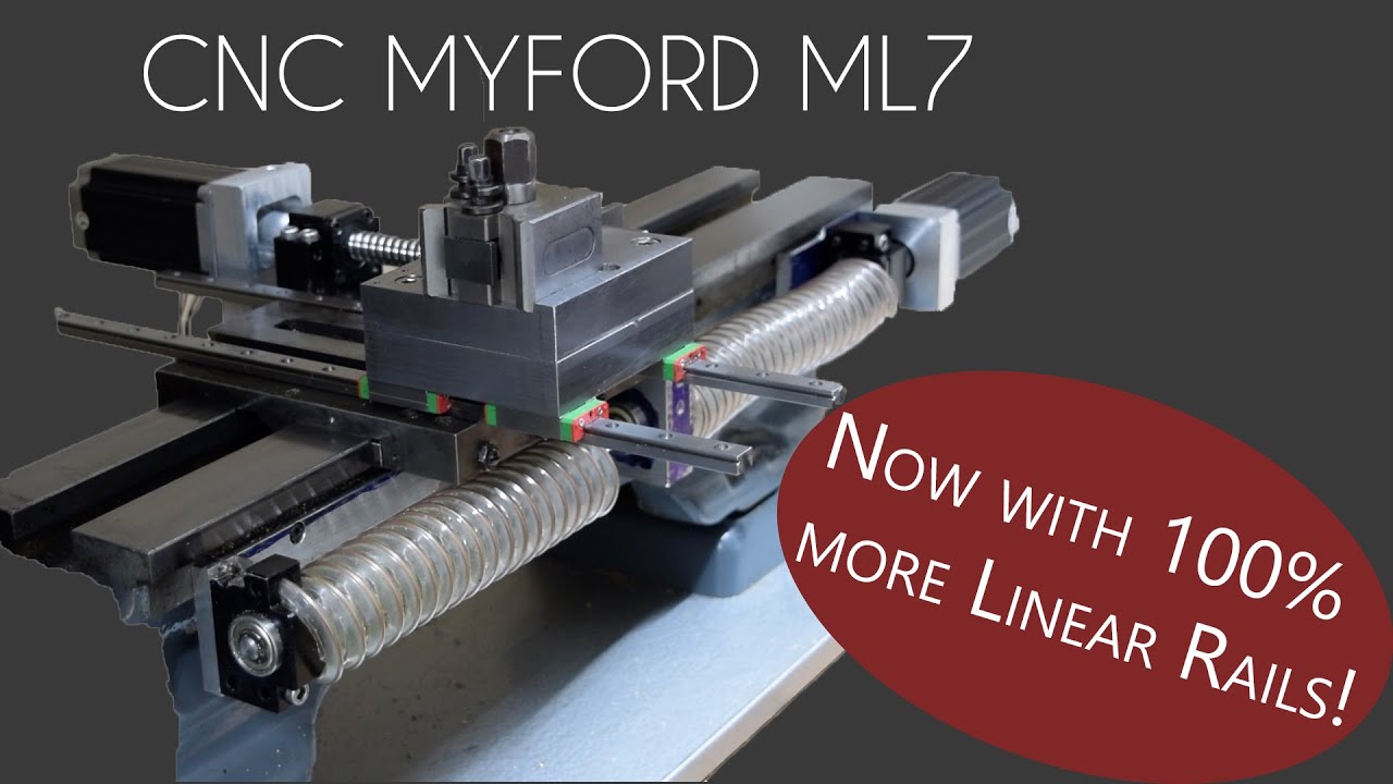 CNC Myford: Linear Rails, Solid Toolpost & Demonstration