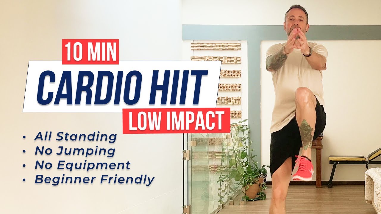 10 Min CARDIO HIIT for BEGINNERS - Low Impact, All Standing, No Equipment
