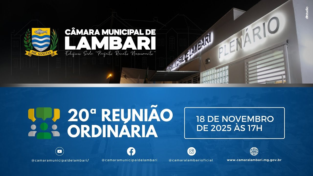 Vigésima Sessão Ordinária CML - 18/11/2026