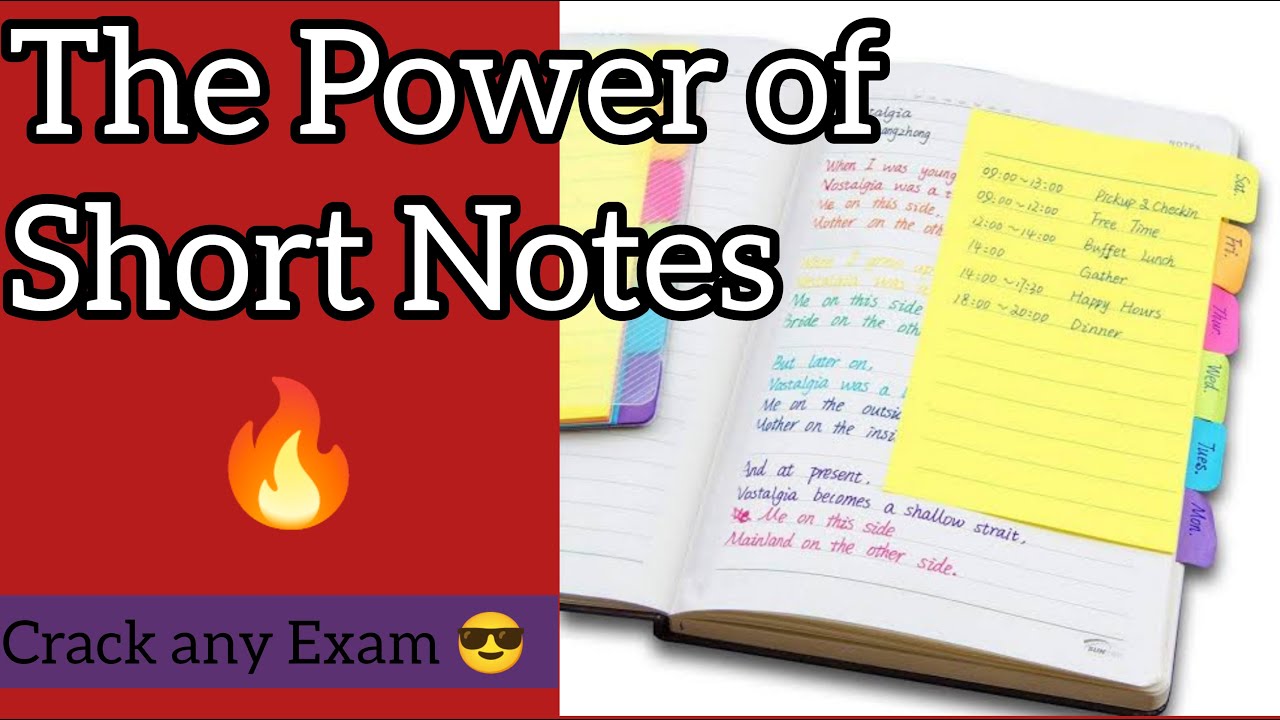 The Power of Short Notes | Crack any exam 😎