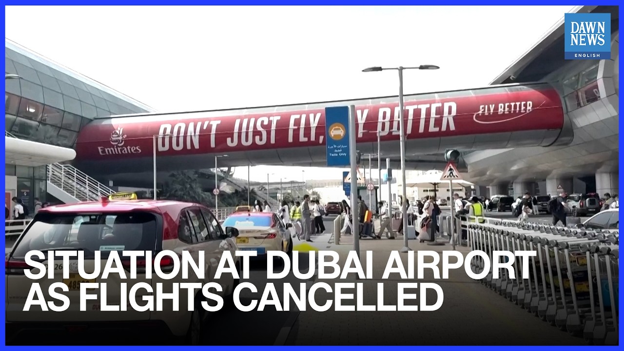 Situation At Dubai Airport As Global Airlines Cancel Flights Across Middle East