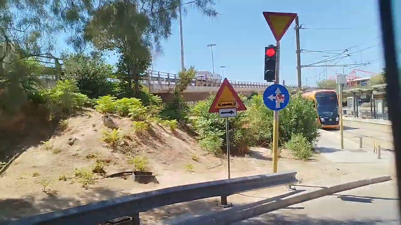 Διαδρομή με το 040 μέσω εθνικής λόγω έργων με το όχημα 511