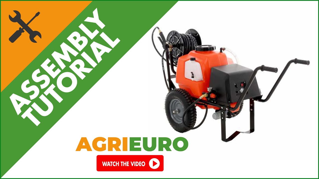 Stocker 12 V 60 L Electric Battery-Powered Sprayer Pump on Trolley - Assembly tutorial