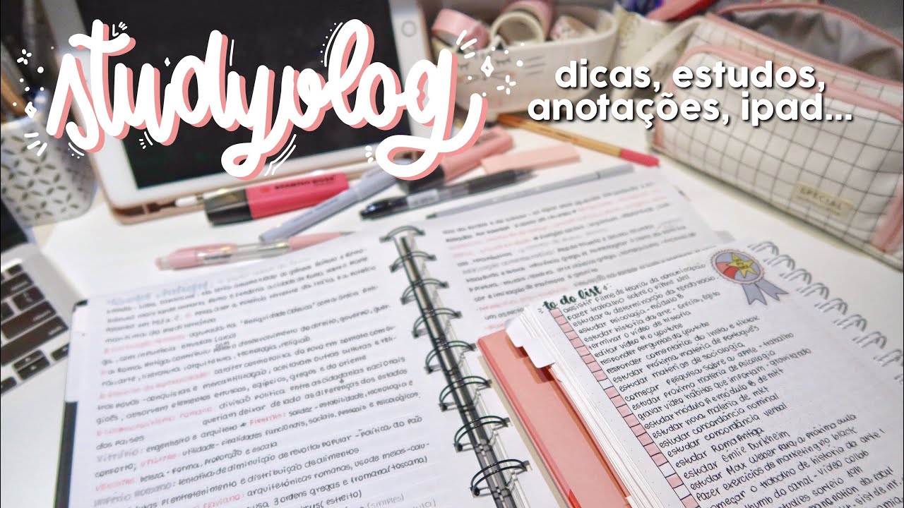 STUDY VLOG | dicas, estudos, anotações, iPad...