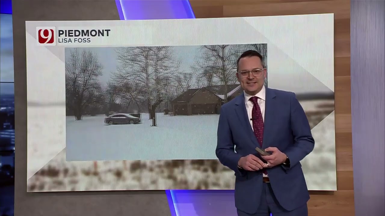 Прогноз зимней погоды от метеорологической службы News 9 на субботний вечер.