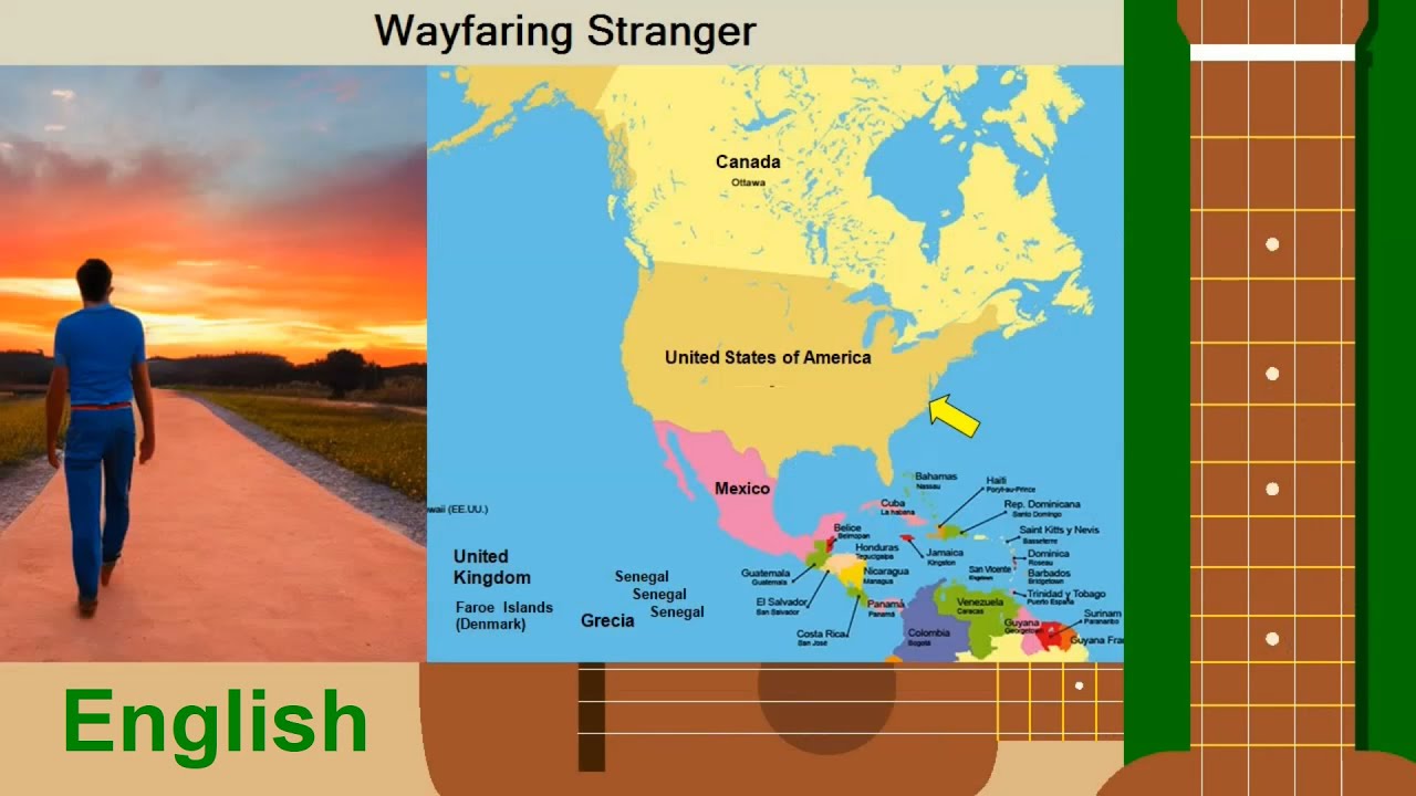 Wayfaring Stranger - On ukulele - In D minor (5 Chords)