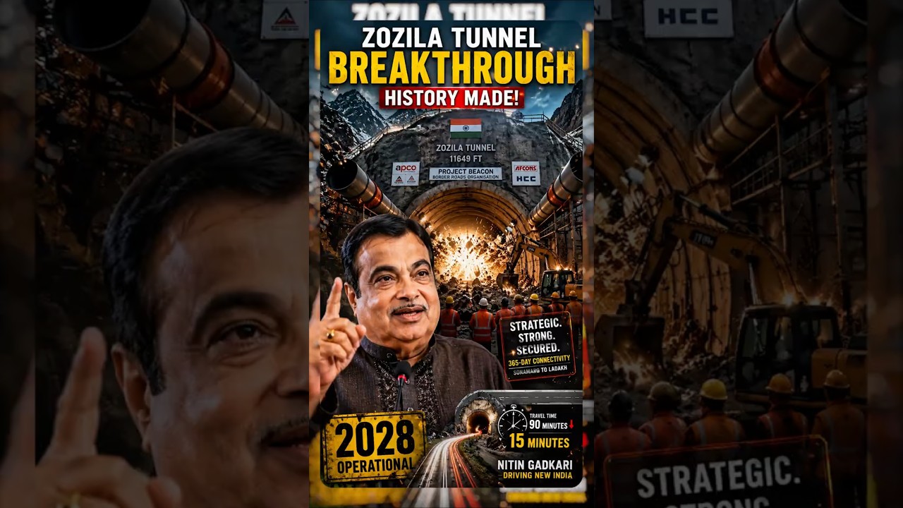 Zoji-la Tunnel Breakthrough: Kashmir-Ladakh