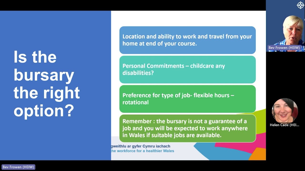 NHS Wales bursary information