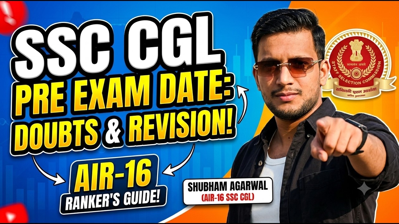 🔴SSC CGL 2026 Pre Exam Date Out? 🧐 Live Doubt Solving & Last Minute Revision Strategy!