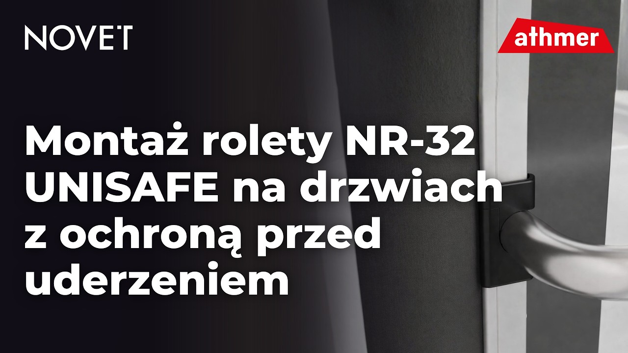 Montaż rolety ochronnej Athmer nr 32 na drzwiach z zabezpieczeniem przed uderzeniem | NOVET.EU